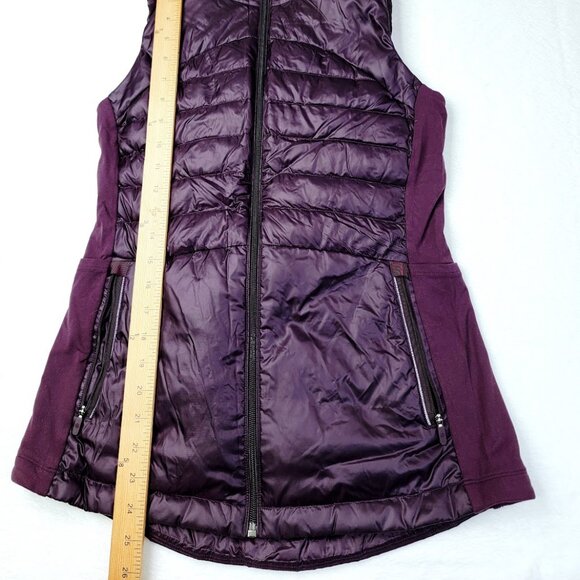 Lululemon Women's Plum Purple Down For A Run II Slim Full-Zip Puffer Vest Size 6 - Picture 5 of 7